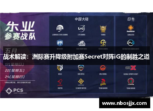 战术解读：洲际赛升降级附加赛Secret对阵iG的制胜之道